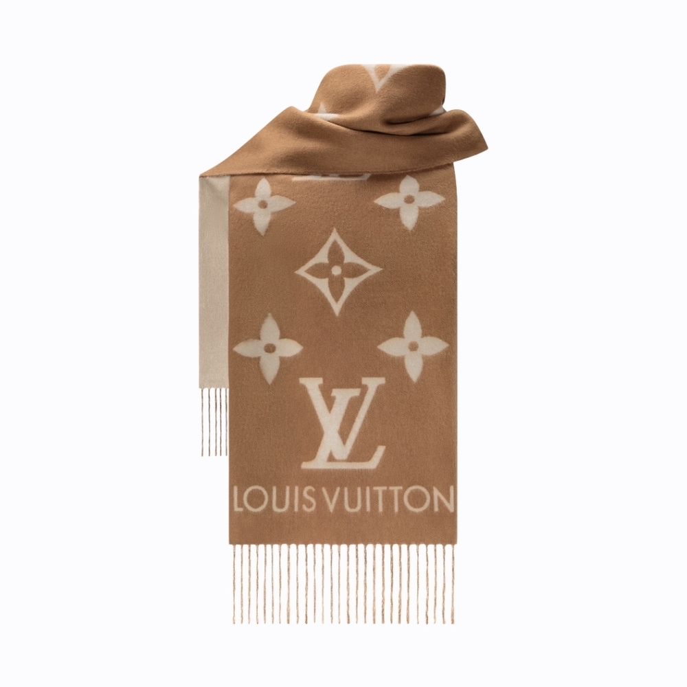 NWT! NEW! AUTHENTICATED LOUIS VUITTON M76067 Reykjavik Scarf SHAWL 100% CASHMERE - Picture 5 of 16